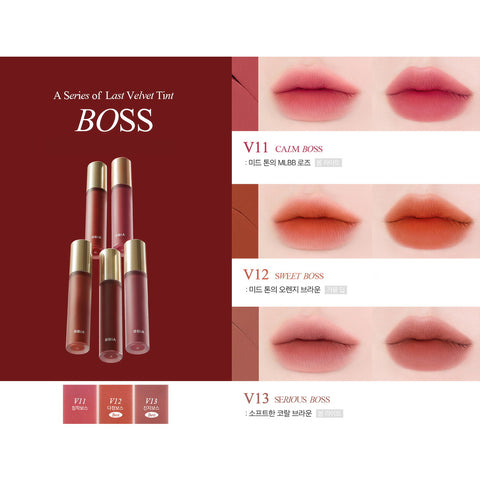 BBIA Last Velvet Lip Tint sävysarja BOSS sävyt V11-V13