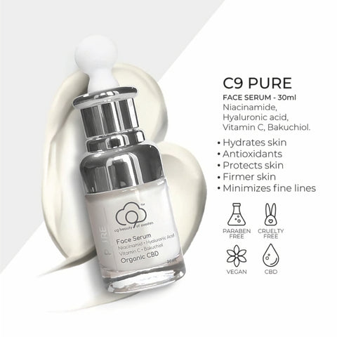 C9 Beauty Pure Face Serum info ominaisuudet