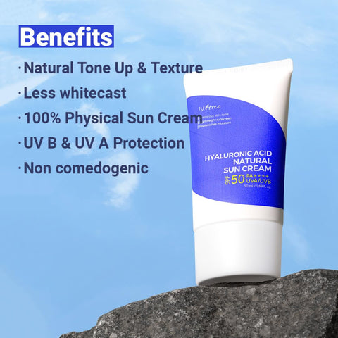 Isntree Hyaluronic Acid Natural Sun Cream info