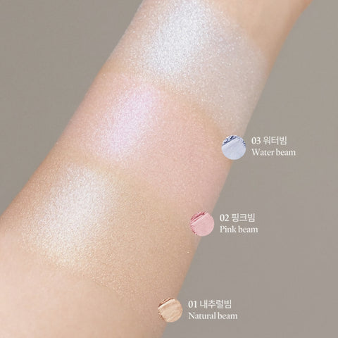 Laka Dreambeam Highlighter kaikki sävyt iholla