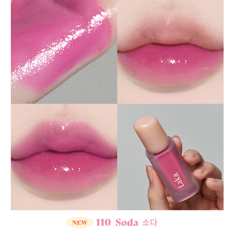 Laka Fruity Glam Tint 110 Soda huulilla