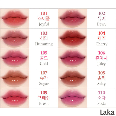 Laka Fruity Glam Tint sävyt 101-110