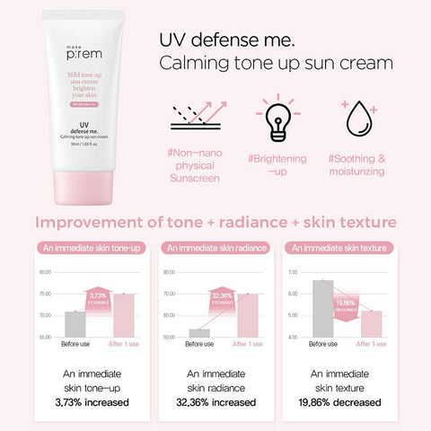 [Make P:rem] UV Defense Me Calming Tone Up Sun Cream